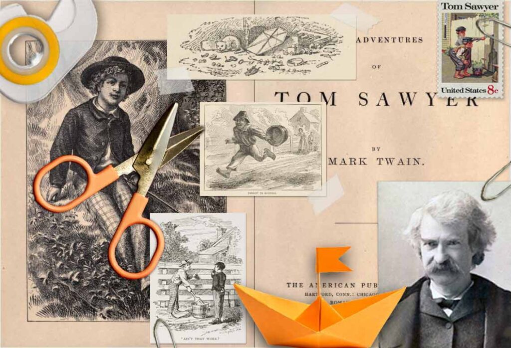 Mark Twain, Le avventure di Tom Sawyer e la scena della staccionata