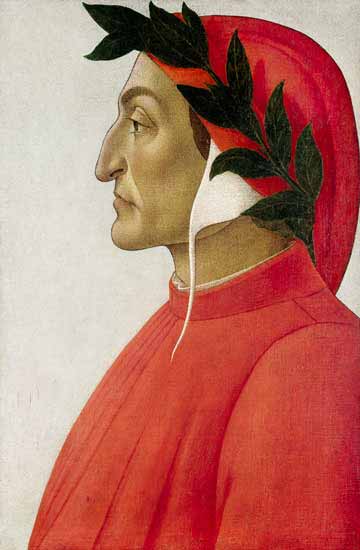 Riratto di Dante di Botticelli