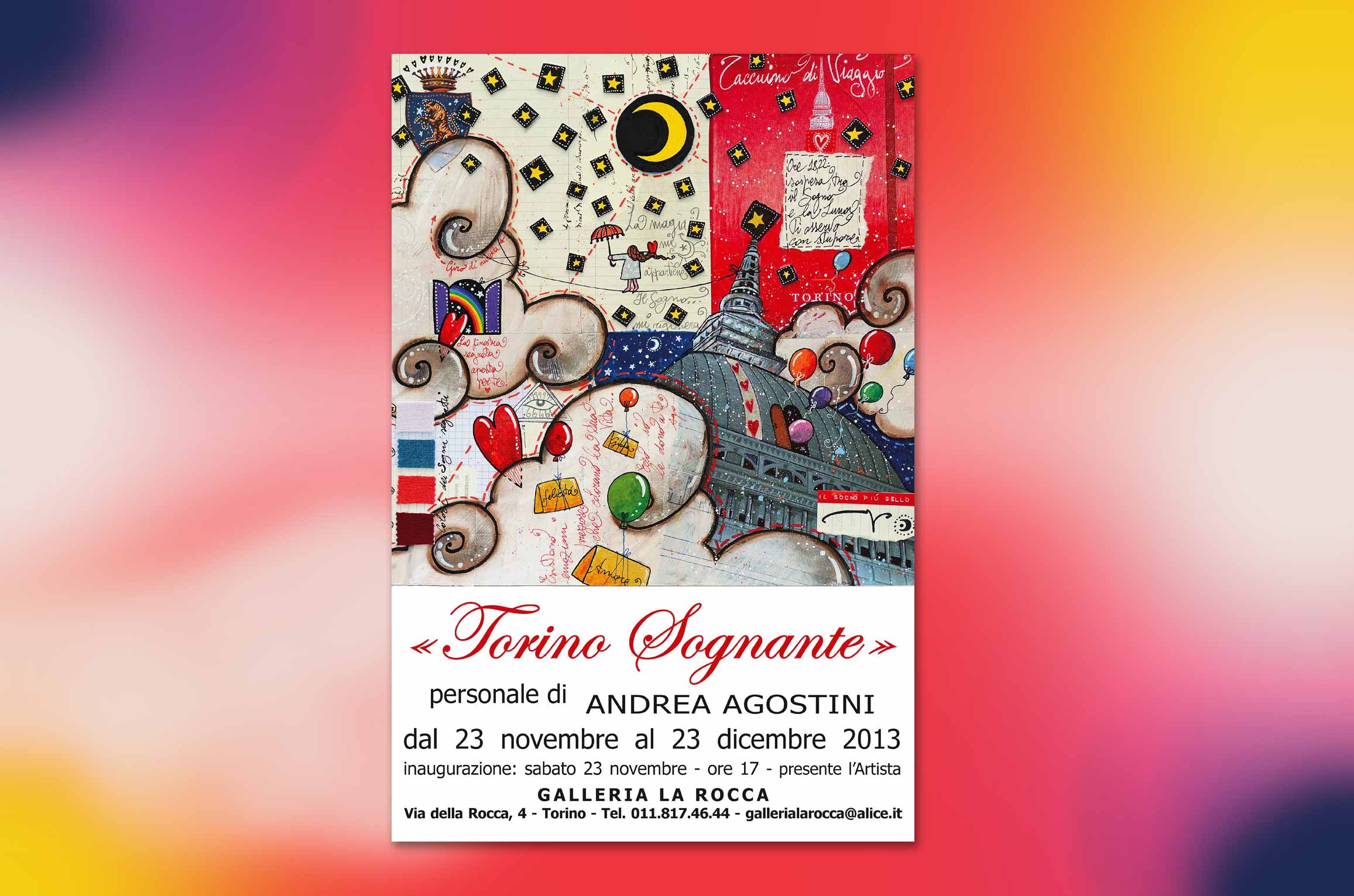 Locandina Mostra Andrea Agostini a Torino